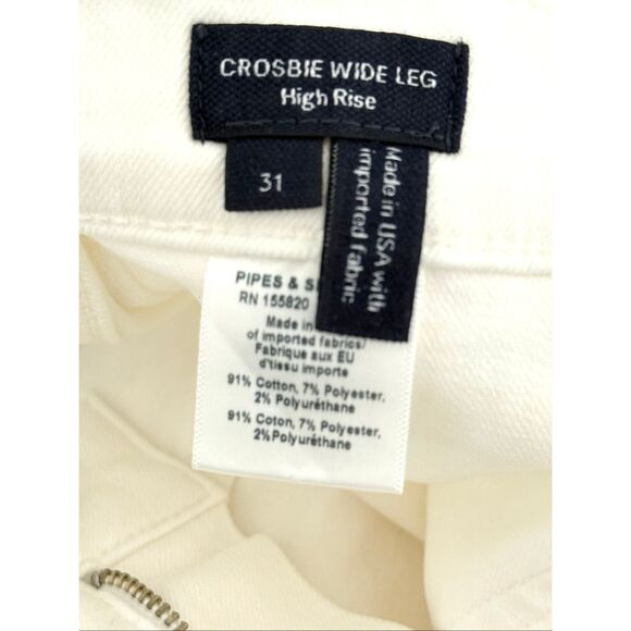 Veronica Beard Crosbie Wide Leg Jeans In White Size 31 $328 - Picture 9 of 9